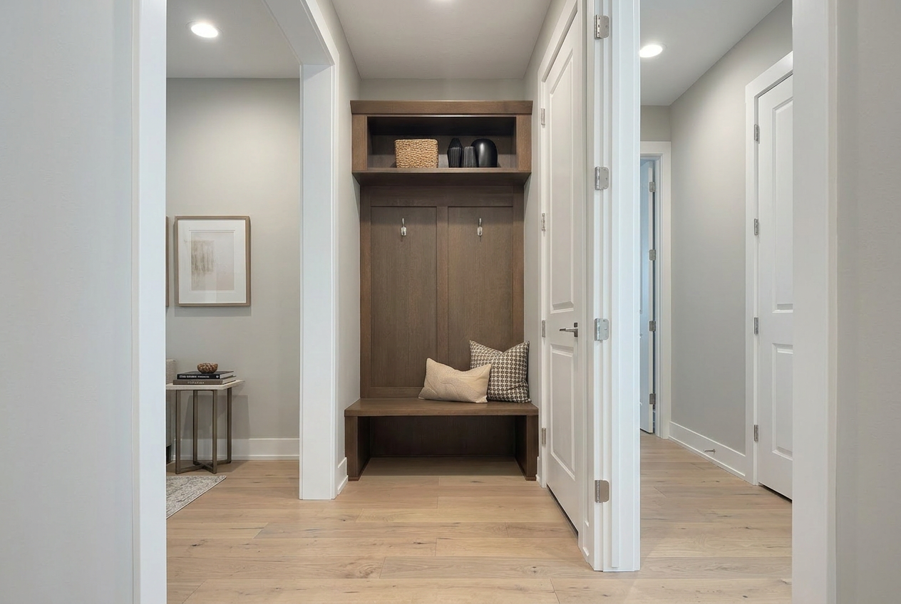 Walnut Mudroom Nook
